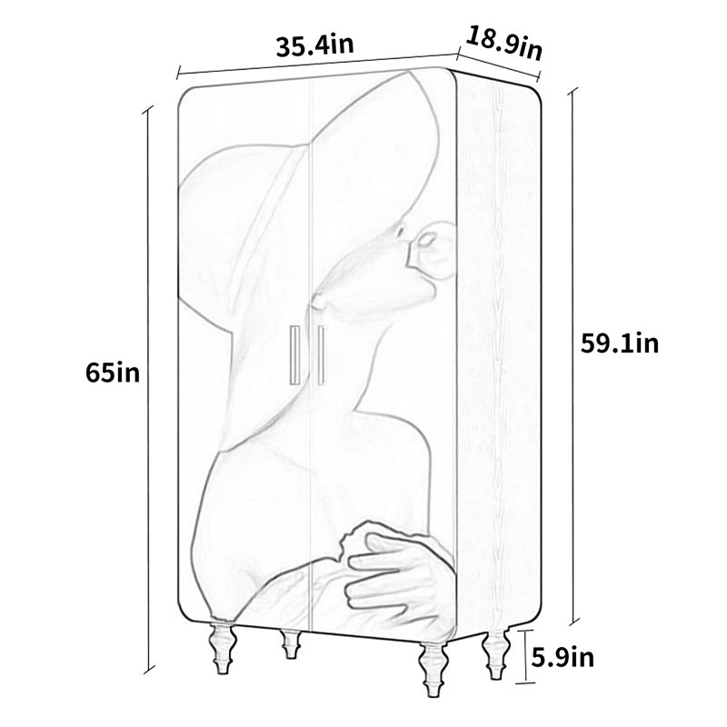 Modern simple art advanced wardrobe