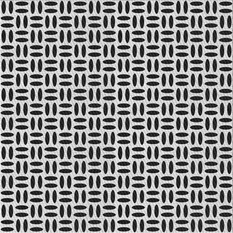 Tapis noir à motif géométrique Krish, Carré 8 pi