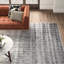 Tapis à motif géométrique gris Emeraude-1704230244