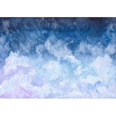 Farley Removable Watercolor Clouds Nursery Peel and Stick Wallpaper Roll