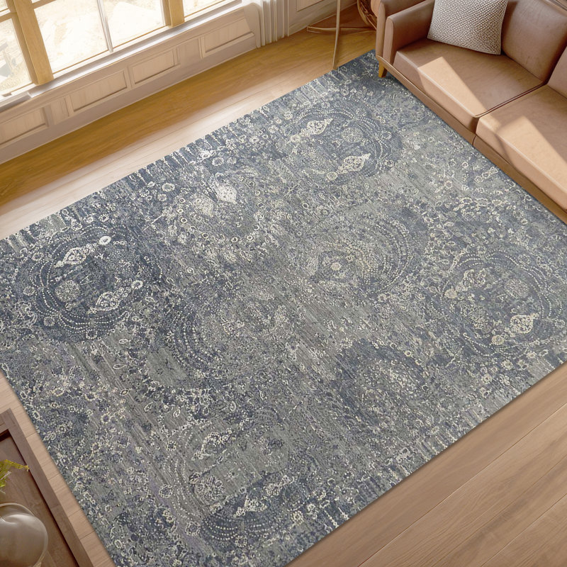 Ikat Area Rug, Rectangle 8' x 10'
