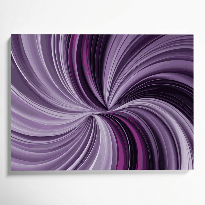 "Gradient Abstract" 35, art mural sur toile mauve, H 24 po x l 36 po