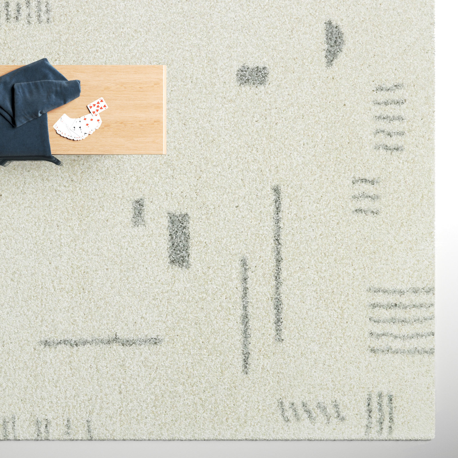 Morin Geometric Shag Rug, Rectangle 4'4" x 6'