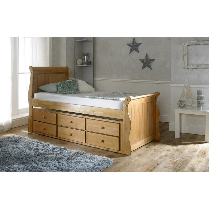 Solid Wood Daybed with Trundle, Oak