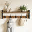 Wall Mounted Coat Rack with Shelf – 5 Hooks Organizer