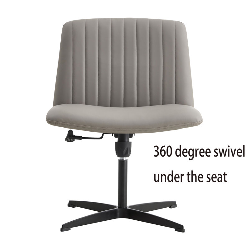 Fauteuil de conférence en similicuir, gris