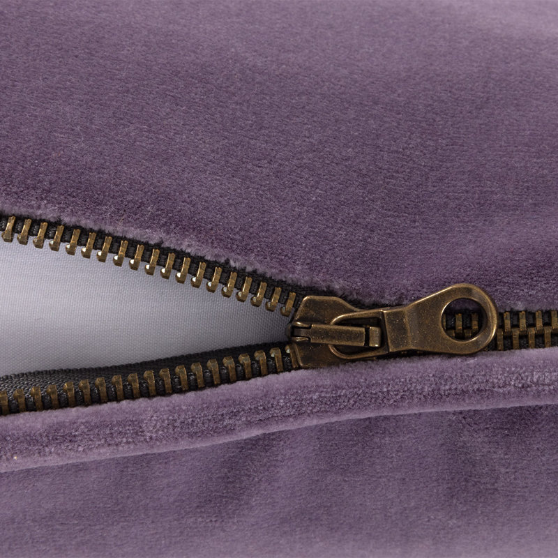 DIVAN Velvet Pillow Cover & Insert, Purple, Square 18"