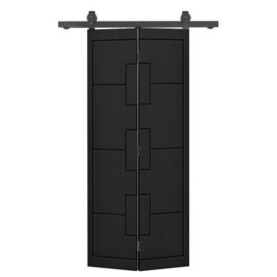Modern Bi-Fold Barn Door with Sliding Hardware Kit