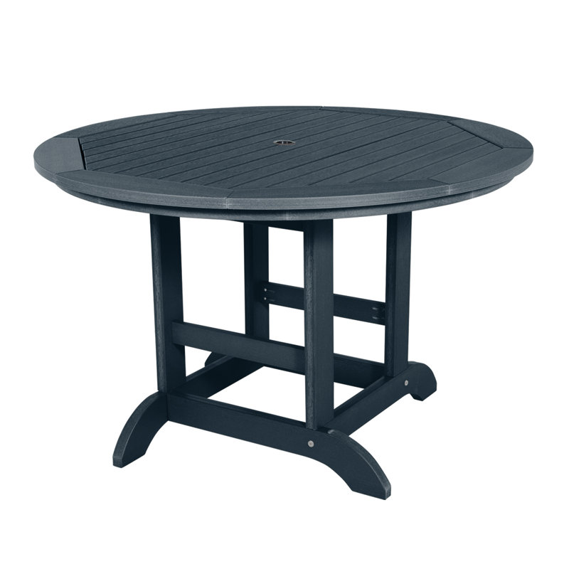 Table de salle à manger Tillmanns, H 30 po x L 48 po x l 48 po, Bleu fédéral