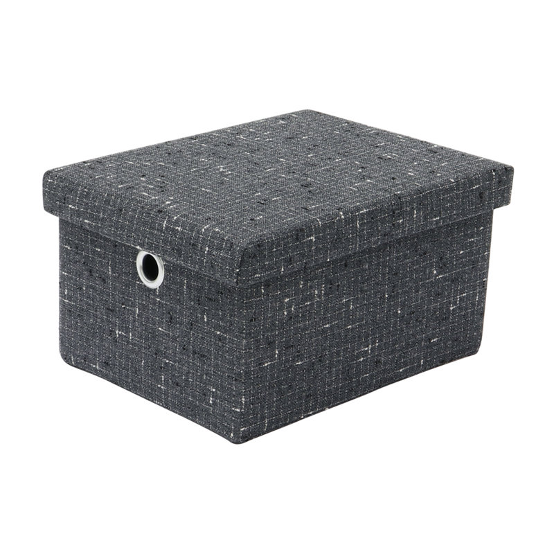 JVL Fabric Decorative Basket, Shadow