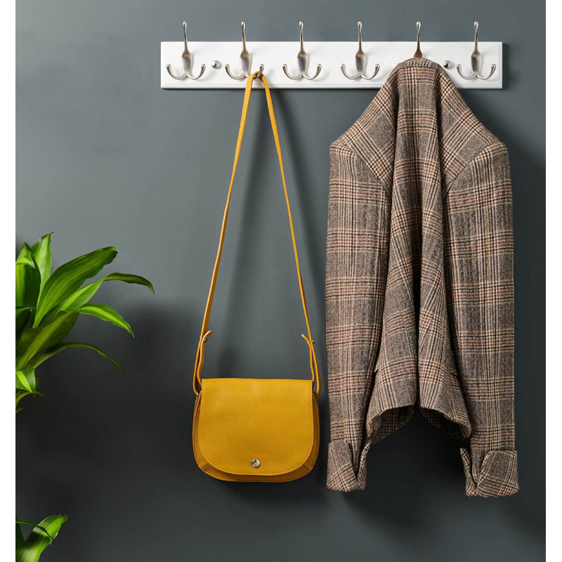 Wall 6 - Hook Coat Rack, Matt Nickel