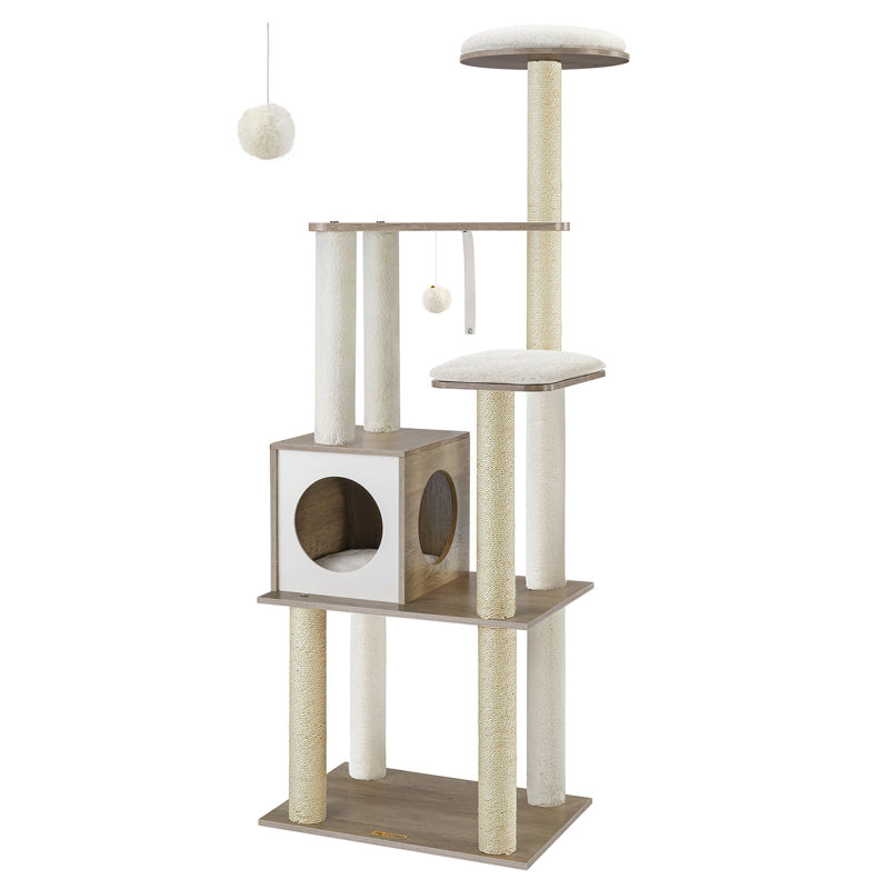 165cm H Cat Tree, Greige