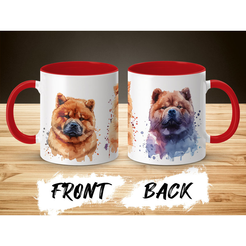 Ceramic Coffee Mug, Red, 3