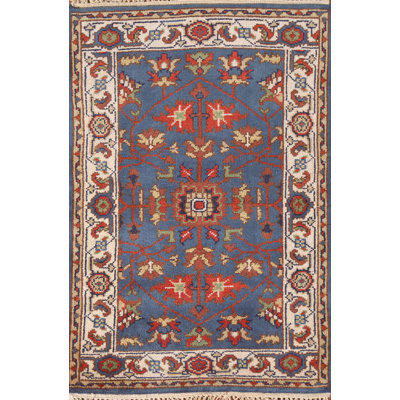 Tapis bleu Oushak 3x5