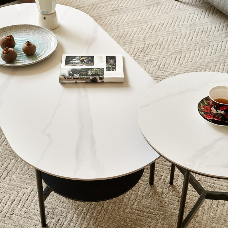 Cedric Sintered Stone Oval Coffee Table