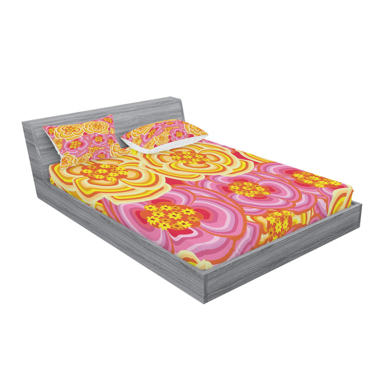 Ensemble de draps Funky, Ensemble de drap pour grand lit avec drap-housse
