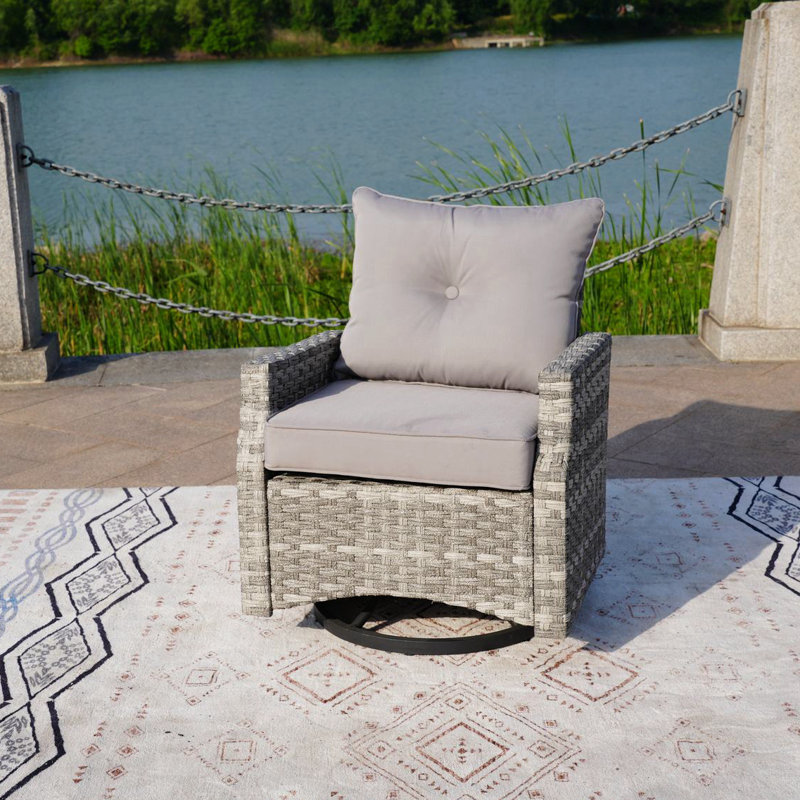 Wayden Swivel Wicker Outdoor Lounge Chair
