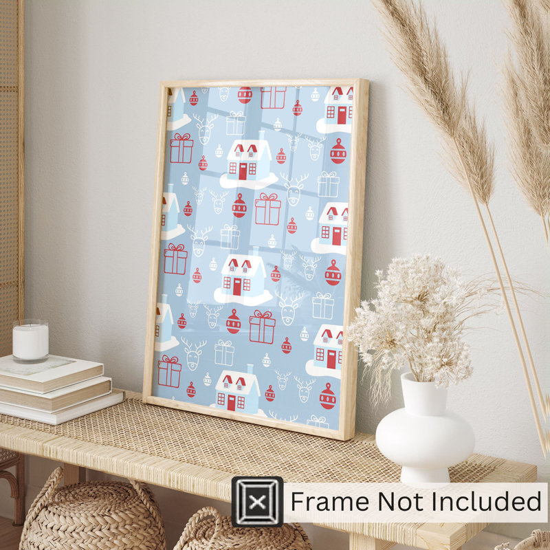 Motif de vacances de Noël III, reproduction d'art moderne sans cadre, H 30 po x l 20 po
