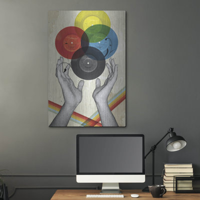 Brayden Studio® «CMYK The Creation Of Retro» par Elo Marc, art mural en métal