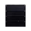 Led Shoe Storage Container - 4 Tier Stackable Wooden Box With Glass Door For Sneakers & Tempered Display-1068289080