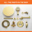 Système de douche de baignoire de plafond de 12 pouces avec douche à main à poignée simple Ensemble de garniture de douche multifonctionnelle en laiton avec valve brute-117167444