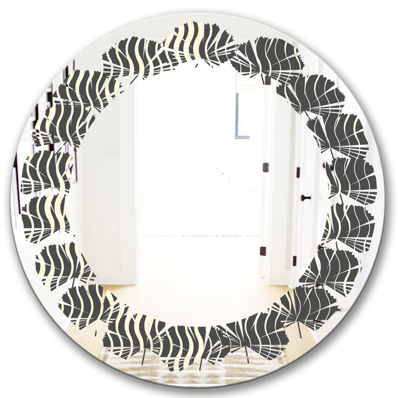 Miroir mural Leaves, H 31,5 po x l po