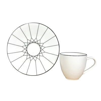 Gem Cut Onyx Bone China Espresso Cup