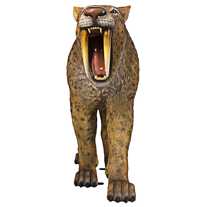 Prehistoric Predator Sabre-Toothed Cat Statue