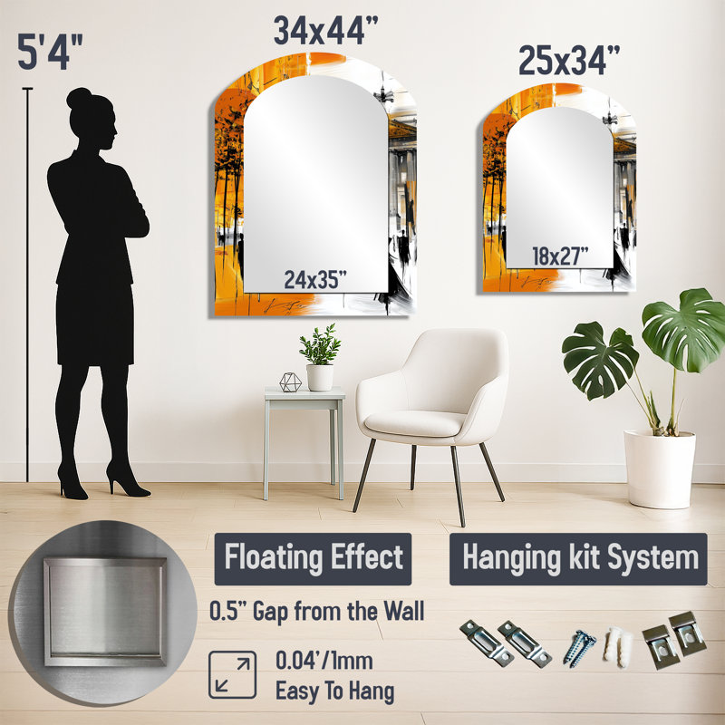 Miroir mural Minimalist, 43" x 33"