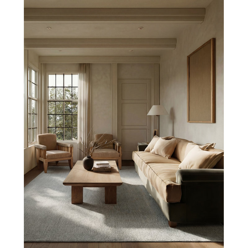 Tapis gris / ivoire touffeté Sublime Texture Korvain SBL03 (9 pi 6 po x 13 pi 6 po), Gris, Rectangle 9 pi 6 po x 13 pi 6 po