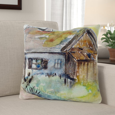 Outdoor Reversible Throw Pillow