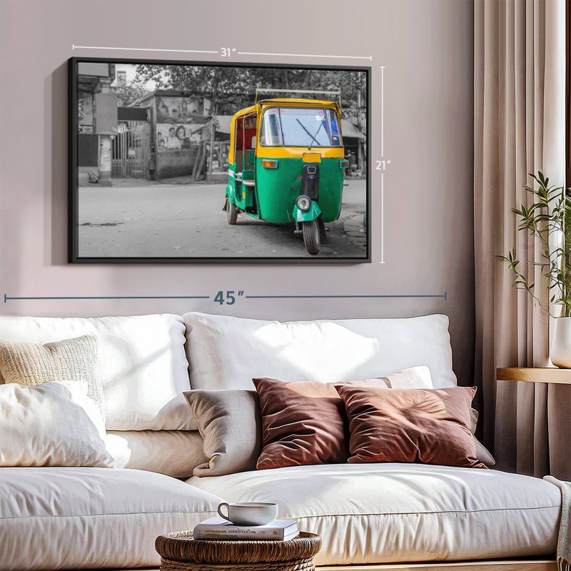Impression sur toile Indian Rickshaw Pop, H 21 po x l 31 po