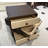 Solid Wood Nightstand  End Table Bedside Table With 3 Rotating Drawers