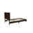 Modern Brown 1Pc Twin Size Bed Faux Leather Upholstered Bedframe Bedroom Furniture Adjustable Headboard-310097153