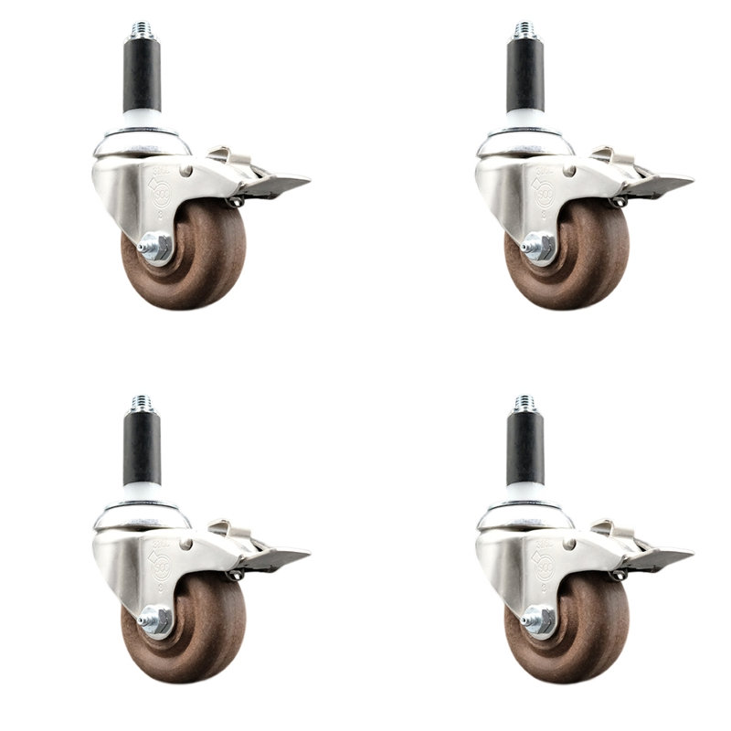 Stem Caster, 3" H x 3" W