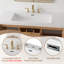 Meuble-lavabo mural simple 47,24 po avec panneau en bois aggloméré et finition grain de bois