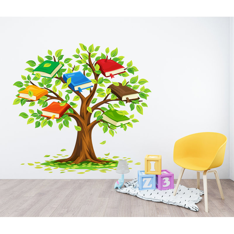 Décalcomanie murale arbre arbre pour enfant, H 11 po x l 10 po