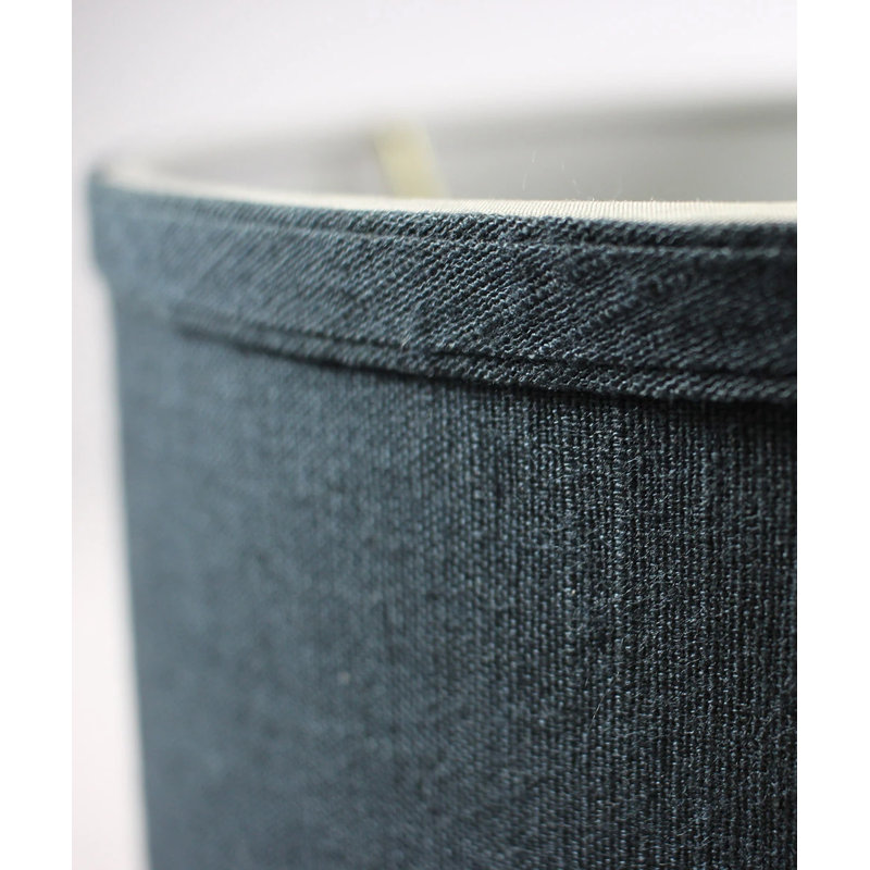 Abat-jour tambour en tissu 12 po (araignée), Bleu ardoise