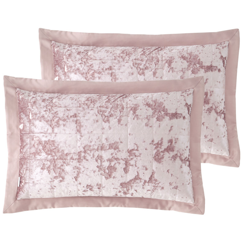 Crushed Velvet Enveloped Pillowsham, Blush