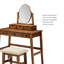 Ensemble de coiffeuse avec tabouret Crosstown