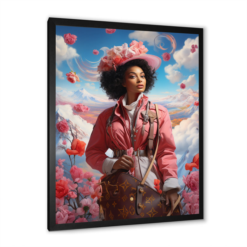 Lv Fashion Wanderlust IV - Impressions d'art mural mode, Cadre photo noir, H 20 po x l 12 po x P 1 po