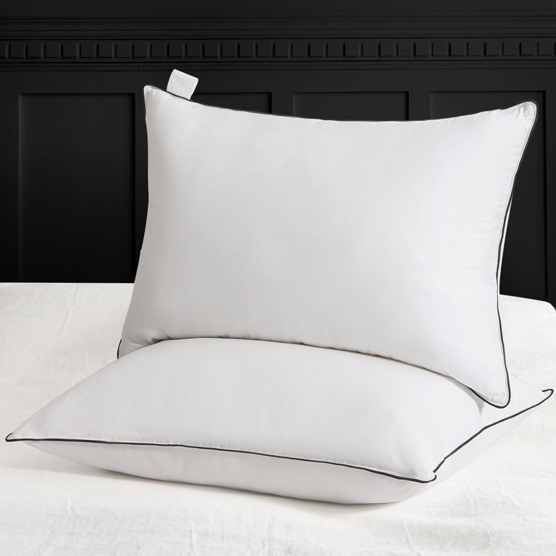 Sleeping Goose Down Plush Support Pillow (Set of 2), King Pillow: 20" x 36"