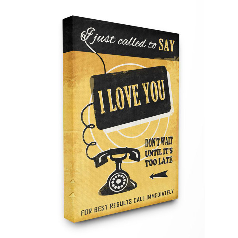 « love call », livre jaune à motif de comic "par ester kay, impression sur toile, Toile tendue, H 20 po x l 16 po x P 1,5 po