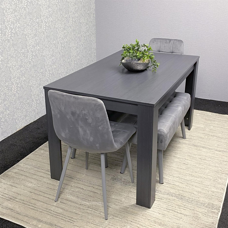 Sarilyn 6 - Person Dining Set, Charcoal, 75" H x 140" L x 80" W