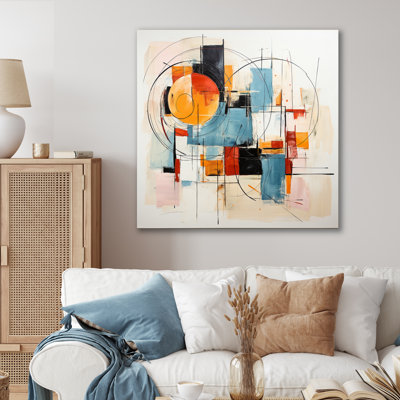 Janira - Fusion Mid-Century abstrait coloré - impression