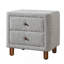 Table de chevet 2 tiroirs Grey Boucle