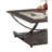 Isiah Clear Glass & Black Nickel Finish Coffee Table
