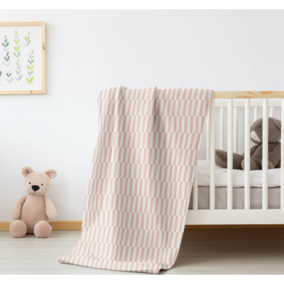 Off Stripe Velveteen Fleece Blanket