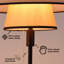 Vintage French Mid-century Walnut Fabric Table Lamp With Pull Chain Switch – Retro Bedside Or Desk Light