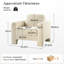 Gabriel Modern 91CM Wide Curved Chenille Armchair-353845863